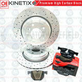 FOR BMW 5/6 SERIES E60 E61 E63 E64 REAR BRAKE DISCS BREMBO Xtra PADS SENSORS