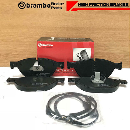 FOR BMW 5 SERIES 525d 530d 535d F10 F11 FRONT BREMBO BRAKE PADS SET WEAR SENSOR