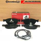 FOR BMW 5 SERIES 525d 530d 535d F10 F11 FRONT BREMBO BRAKE PADS SET WEAR SENSOR