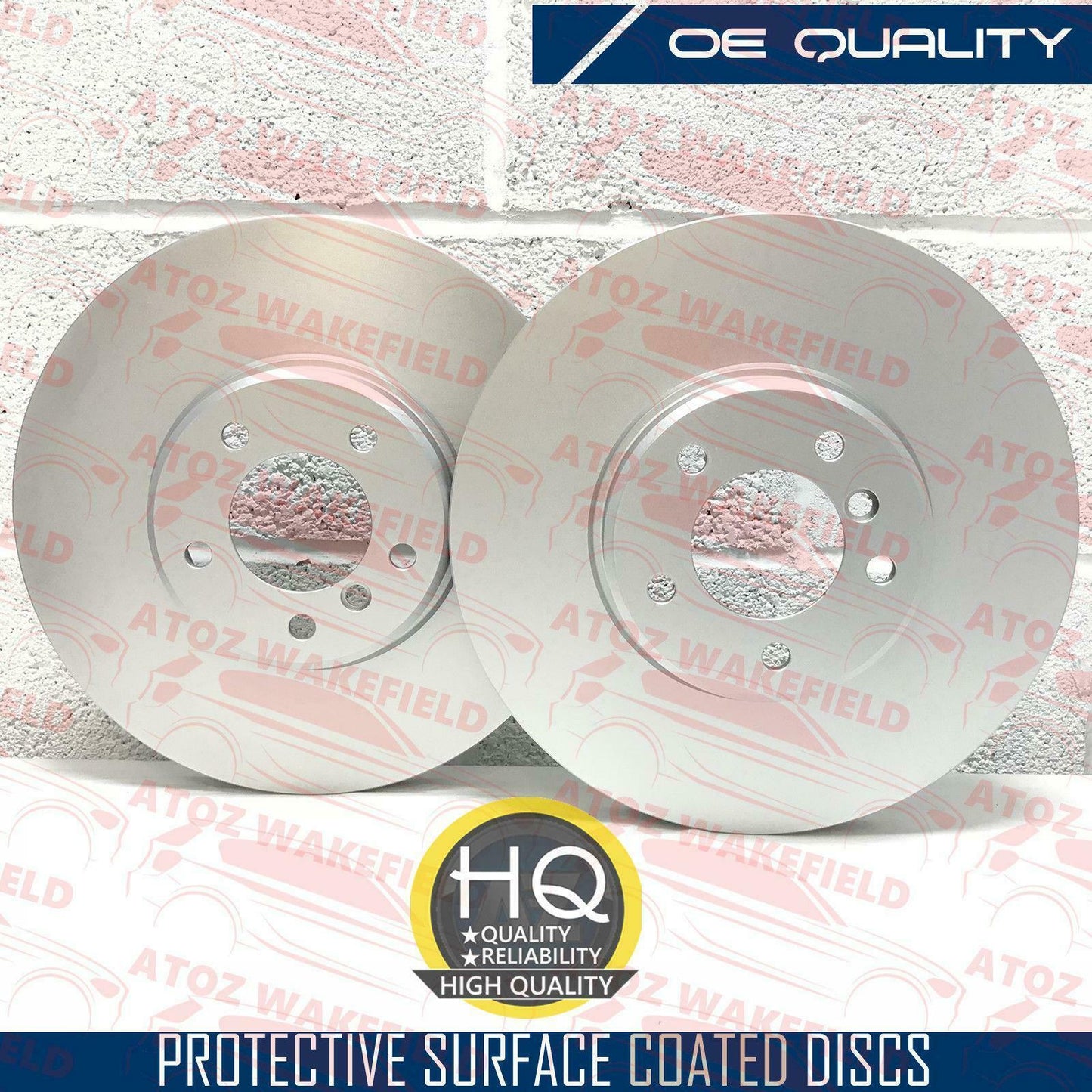 FOR BMW 5 SERIES E60 E61 535d 535 D FRONT COATED 348mm KINETIX BRAKE DISCS SET