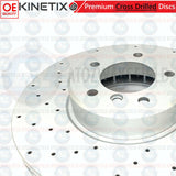 FOR BMW 5 SERIES 535d M SPORT E60 E61 FRONT DRILLED BRAKE DISCS PADS SENSOR 348m