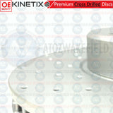 FOR BMW 5 SERIES 535d M SPORT E60 E61 FRONT DRILLED BRAKE DISCS PADS SENSOR 348m