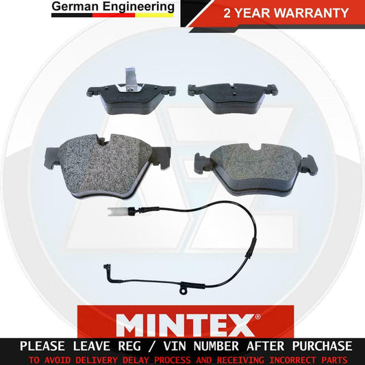 FOR BMW 5 SERIES E60 E61 520d 530d 525d FRONT MINTEX BRAKE PADS WEAR SENSOR