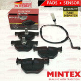 FOR BMW 5 SERIES E60 E61 530d 525d 535d REAR BRAKE PADS SET WEAR WIRE SENSOR
