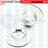 FOR BMW 5/6 SERIES E60 E61 535d 635d E63 E64 FRONT DRILLED BRAKE DISCS SET 348mm