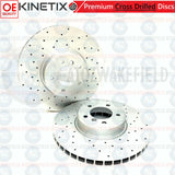 FOR BMW 5/6 SERIES E60 E61 535d 635d E63 E64 FRONT DRILLED BRAKE DISCS SET 348mm