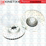 FOR BMW 5/6 SERIES E60 E61 535d 635d E63 E64 FRONT DRILLED BRAKE DISCS SET 348mm