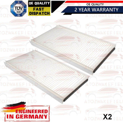 FOR BMW 5 6 SERIES E60 E61 E63 E64 CABIN POLLEN FILTERS MICROFILTER X2
