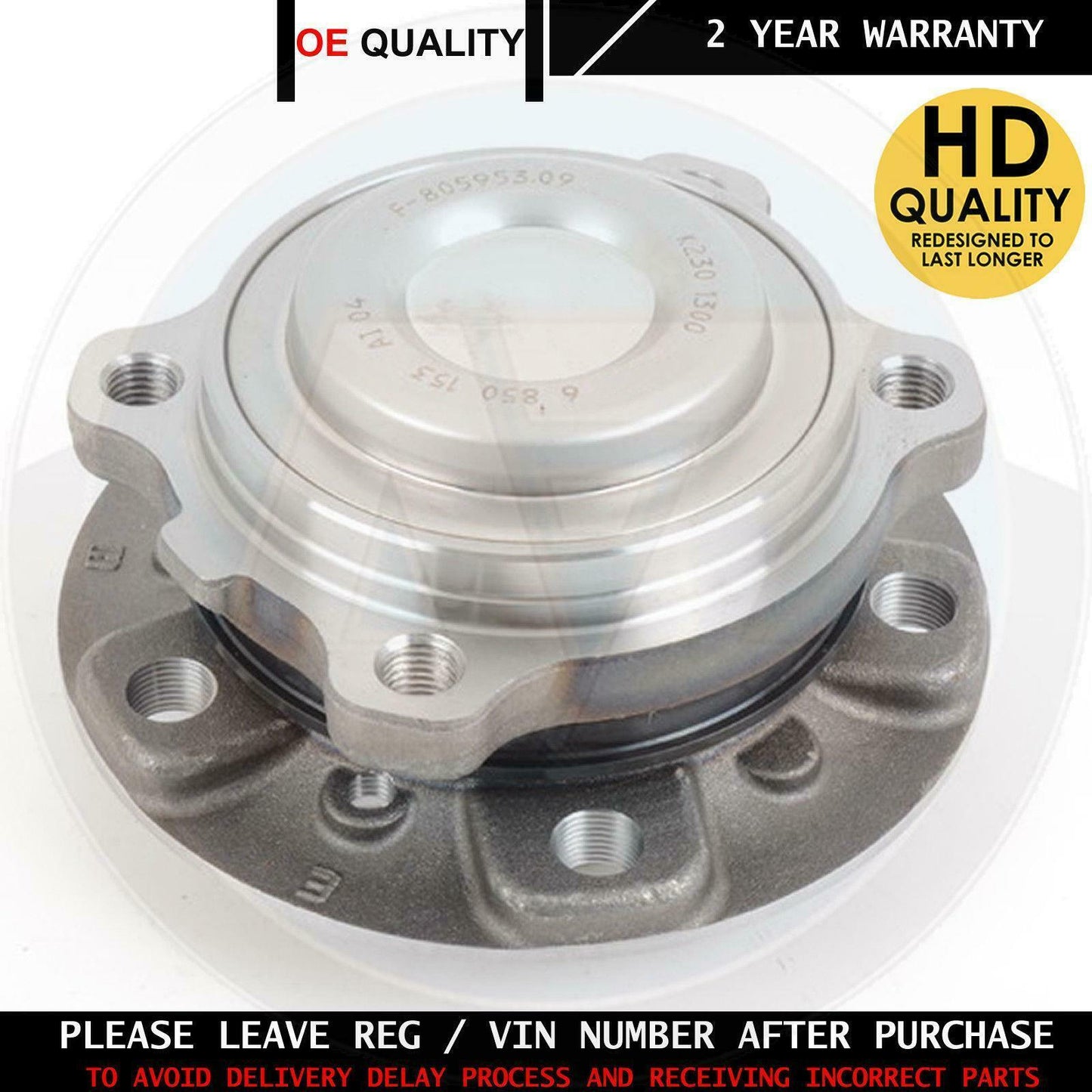 FOR BMW 5 SERIES F07 F10 F18 F11 2010- FRONT AXLE LEFT WHEEL BEARING HUB NEW