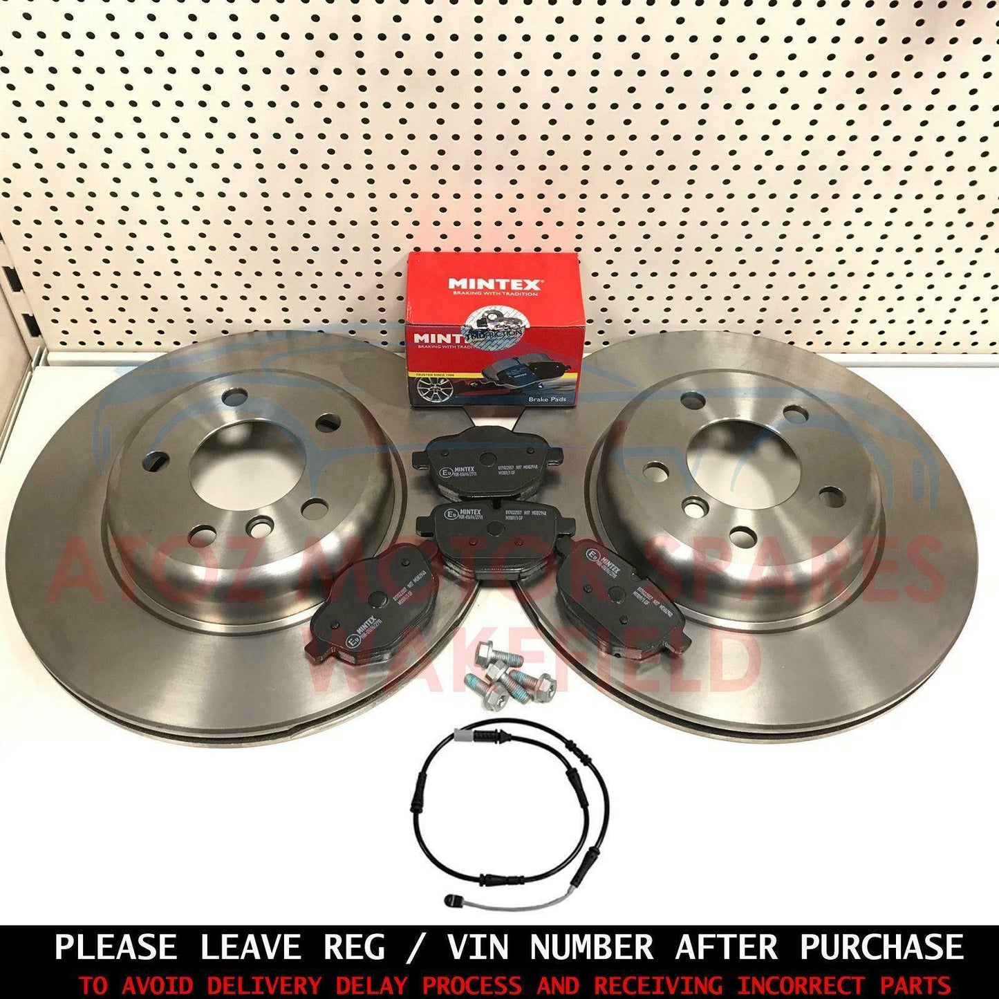 FOR BMW 5 SERIES F10 F11 525d REAR 330mm BRAKE DISCS MINTEX PADS SENSORS 2010-