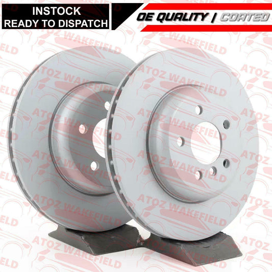 FOR BMW 5 SERIES F10 F11 525d FRONT OE QUALITY COATED BRAKE DISCS PAIR 348mm