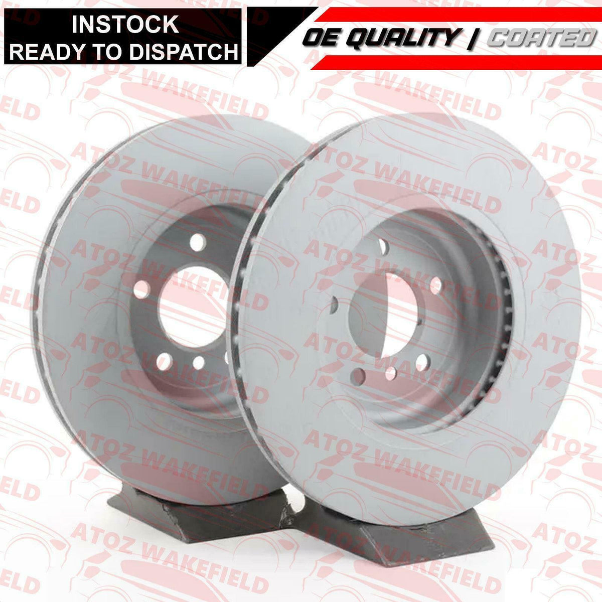 FOR BMW 5 SERIES F10 F11 518d FRONT OE QUALITY COATED BRAKE DISCS PAIR 348mm