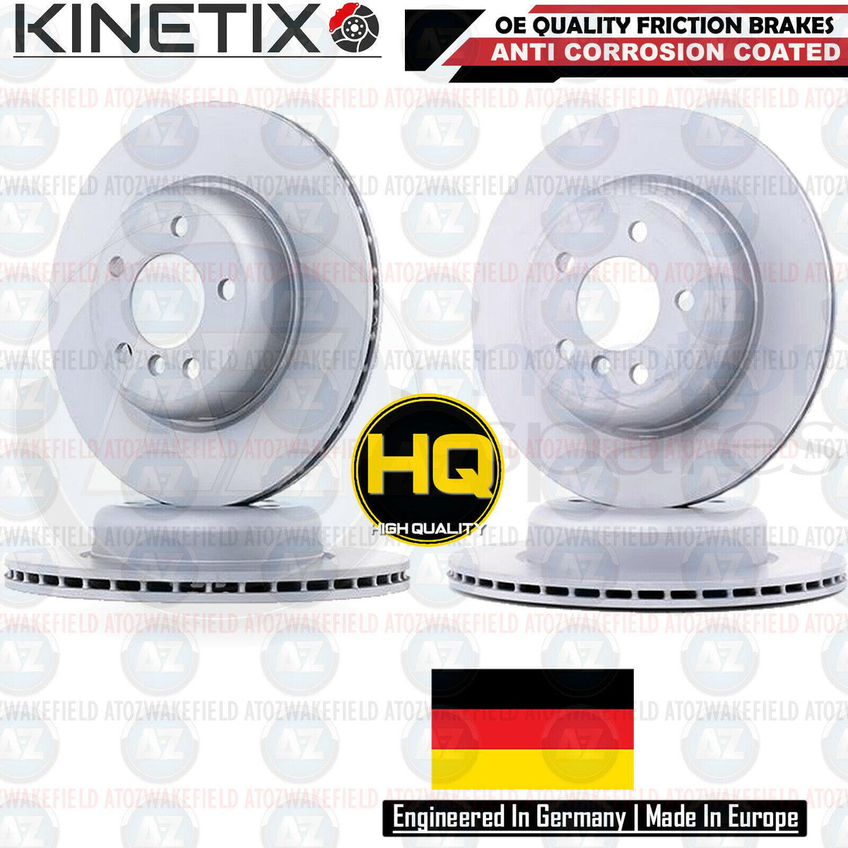 FOR BMW 5 SERIES F10 F11 FRONT REAR COATED BRAKE DISCS PADS SENSORS 330mm 330mm