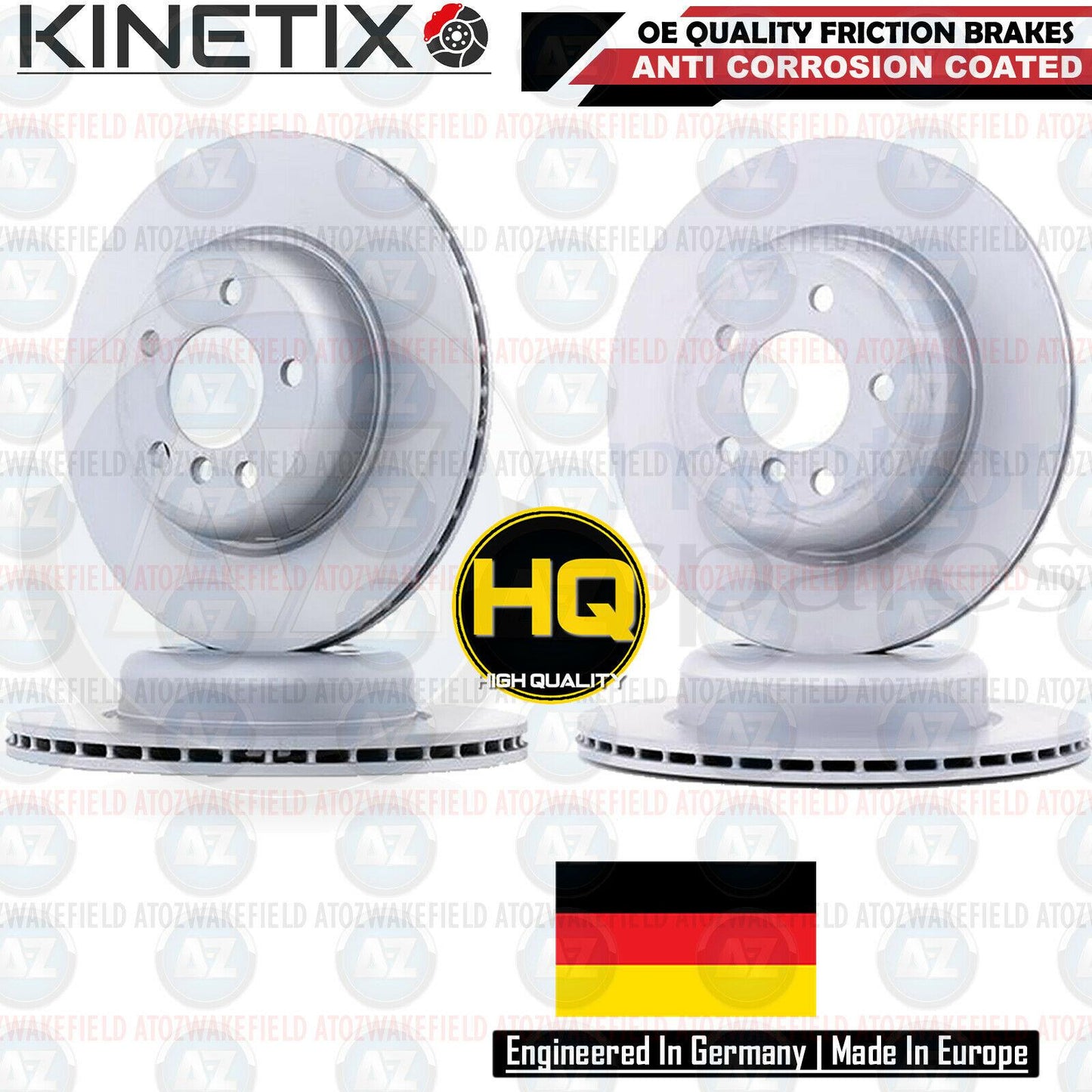 FOR BMW 5 SERIES F10 F11 FRONT REAR COATED BRAKE DISCS PADS SENSORS 330mm 330mm
