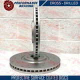 FOR BMW 5 SERIES F10 F11 FRONT REAR DRILLED BRAKE DISCS BREMBO PADS WIRE SENSORS