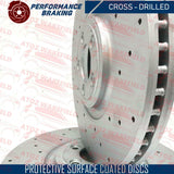 FOR BMW 5 SERIES F10 F11 FRONT REAR DRILLED BRAKE DISCS BREMBO PADS WIRE SENSORS