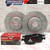 FOR BMW 5 SERIES F10 F11 M550d 550i FRONT DRILLED PERFORMANCE BRAKE DISCS PADS