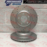 FOR BMW 518d 520d M SPORT FRONT REAR DRILLED BRAKE DISCS BREMBO PADS SENSORS 330