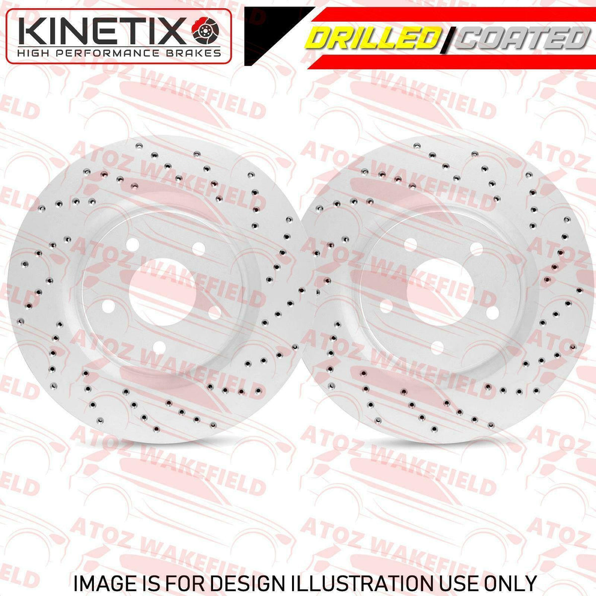 FOR BMW 525d M SPORT F10 F11 FRONT DRILLED COATED BRAKE DISCS PAIR 348mm NEW