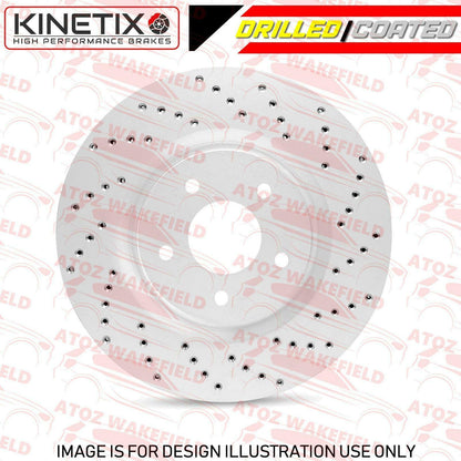 FOR BMW 530d M SPORT F10 F11 FRONT DRILLED COATED BRAKE DISCS PAIR 348mm NEW