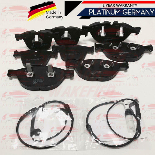 FOR BMW 535D 535 E60 E61 FRONT REAR PLATINUM BRAKE PADS WEAR SENSOR M SPORT
