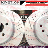 FOR BMW 550i 750i 760i REAR DIMPLED GROOVED PERFORMANCE BRAKE DISCS PAIR 370mm