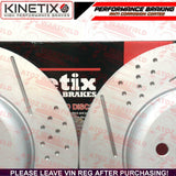 FOR BMW 550i 750i 760i REAR DIMPLED GROOVED PERFORMANCE BRAKE DISCS PAIR 370mm