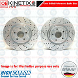 FOR BMW 550i F10 F11 FRONT REAR CROSS DRILLED BRAKE DISCS SENSOR 374mm 345mm
