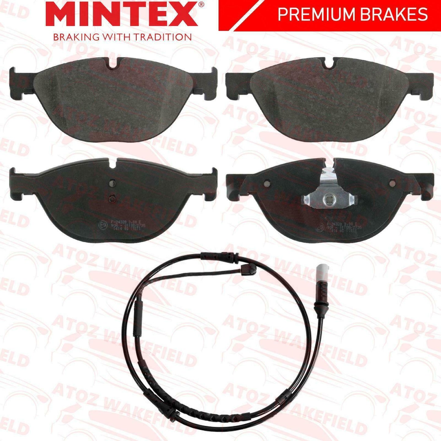 FOR BMW 5/6/7 SERIES FRONT MINTEX BRAKE PADS + WEAR INDICATOR SENSOR WIRE FR