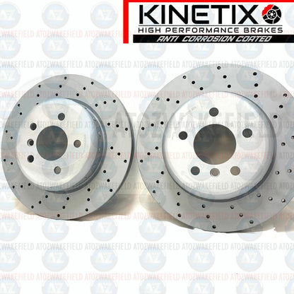 FOR BMW 5 SERIES 530d F10 F11 M SPORT FRONT DRILLED PERFORMANCE BRAKE DISCS 348m