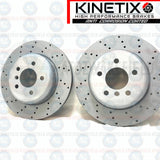 FOR BMW 6 SERIES 640d M SPORT FRONT DRILLED PERFORMANCE BRAKE DISCS 348mm PAIR