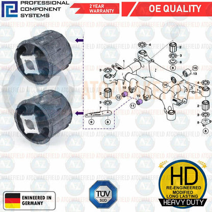 FOR BMW 5 SERIES E60 E61 REAR SUBFRAME FRONT CENTRE BUSHES 33176767525 PAIR