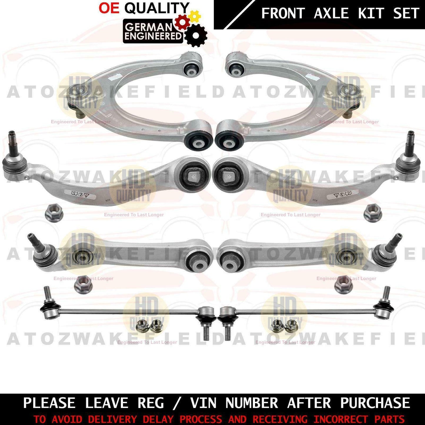FOR BMW GRAN TURISMO 535 535i FRONT UPPER LOWER SUSPENSION WISHBONES ARMS LINKS