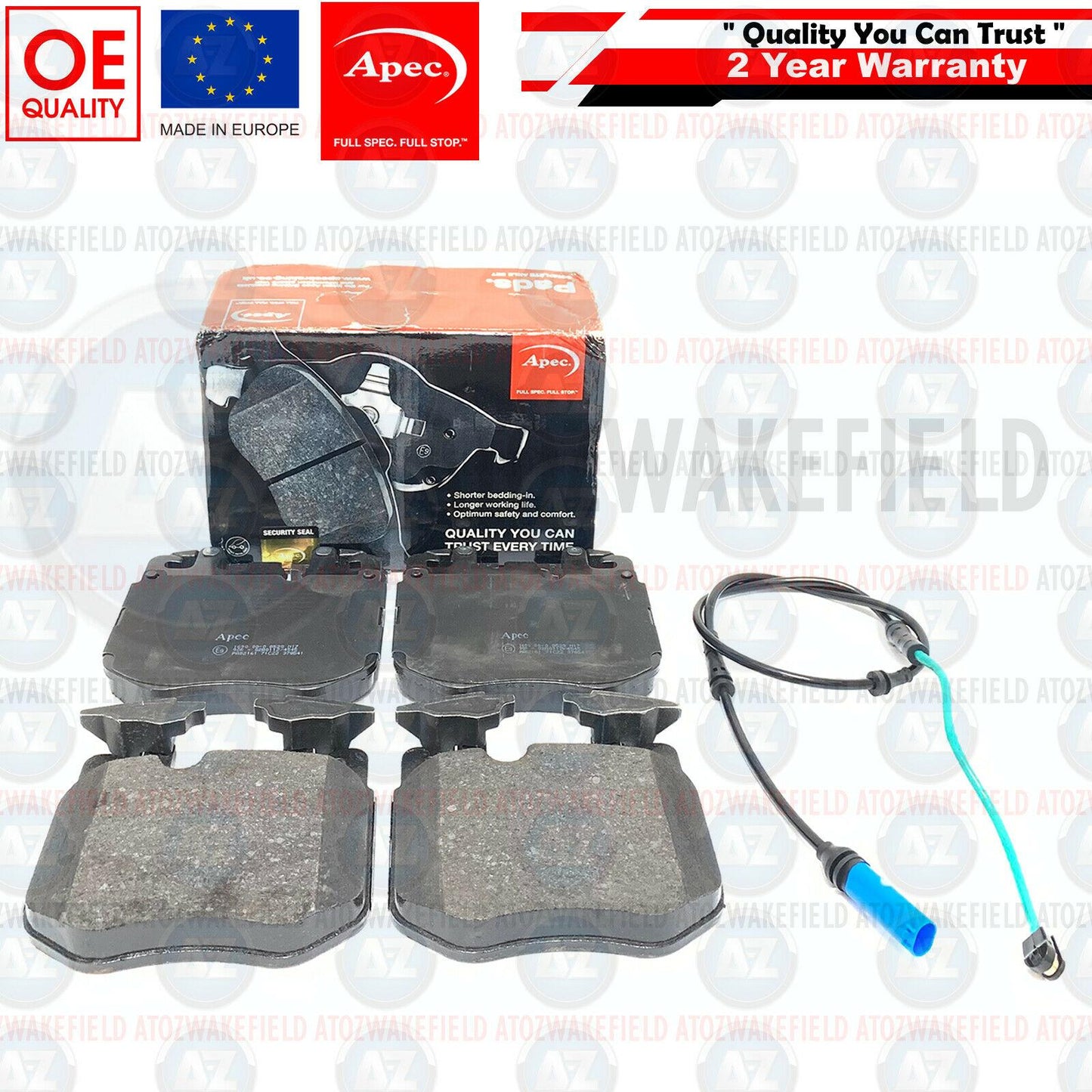FOR BMW 840d G14 G15 G16 M SPORT FRONT DIMPLE BRAKE DISCS APEC PADS SENSOR 395mm