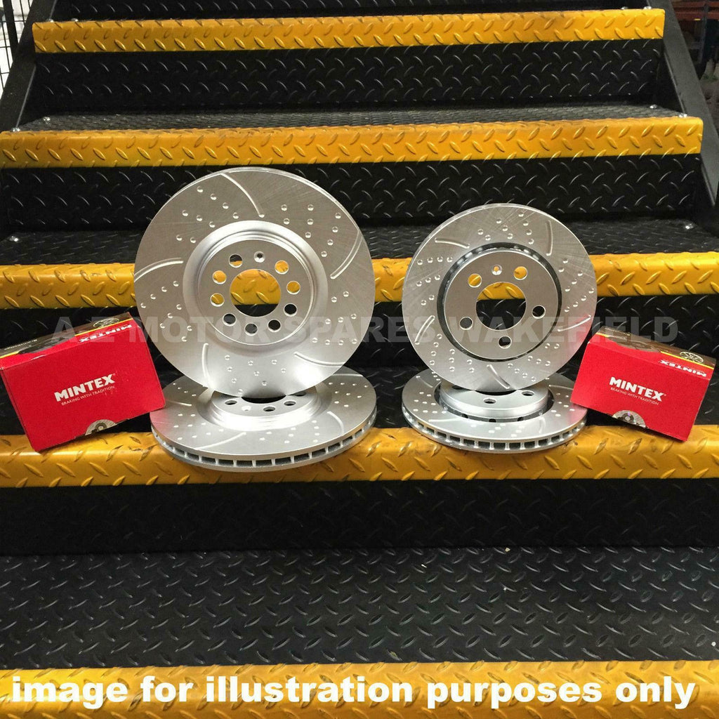 FOR BMW E46 320D 325 CI 328 i M SPORT FRONT REAR GROOVED BRAKE DISCS MINTEX PADS