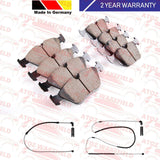 FOR BMW E46 M3 COUPE CONVERTIBLE 00-06 FRONT REAR PLATINUM BRAKE PADS WEAR WIRES