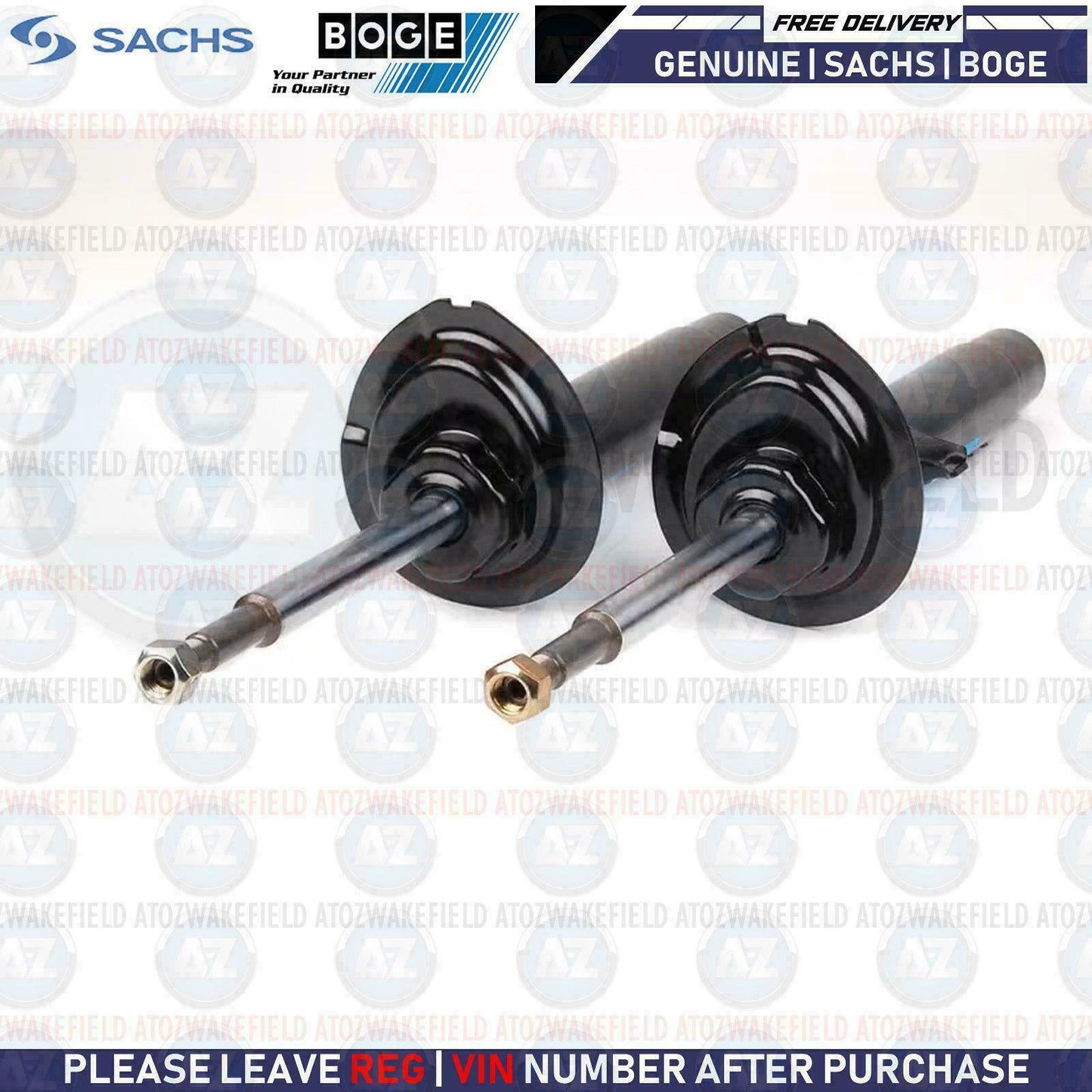 FOR BMW E46 M3 CSL 3.2 FRONT LEFT RIGHT SHOCKERS SHOCK ABSORBERS SACHS BOGE OE