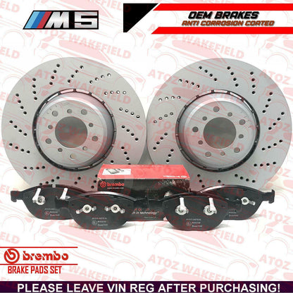 FOR BMW M6 E63 E64 FRONT LEFT & RIGHT BRAKE DISCS BREMBO PADS 376mm 2005-2010