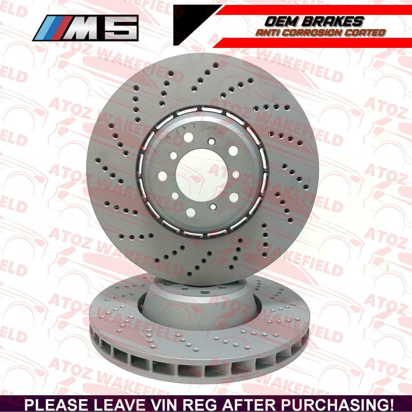 FOR BMW M6 E63 E64 FRONT LEFT & RIGHT BRAKE DISCS BREMBO PADS 376mm 2005-2010