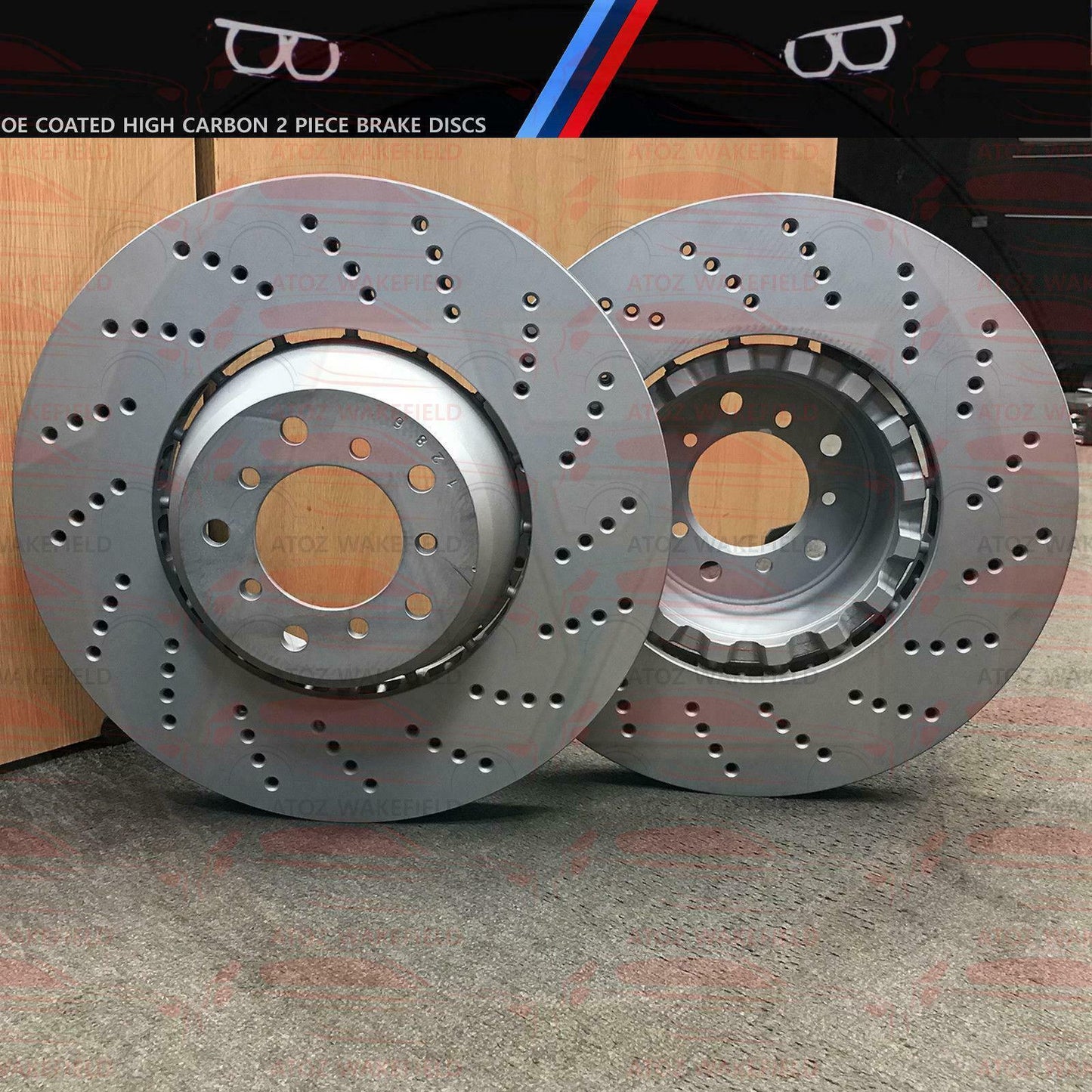 FOR BMW E60 E61 M5 E63 E64 M6 FRONT LEFT RIGHT BRAKE DISCS PADS WEAR SENSORS 376