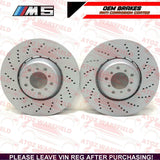 FOR BMW E60 E61 M5 E63 E64 M6 FRONT LEFT RIGHT DRILLED PERFORMANCE BRAKE DISCS