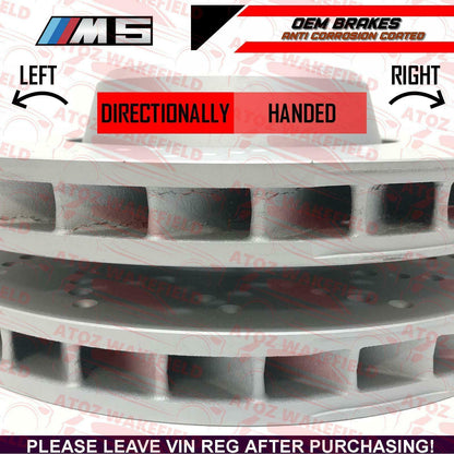 FOR BMW E60 E61 M5 E63 E64 M6 FRONT LEFT RIGHT DRILLED PERFORMANCE BRAKE DISCS 2