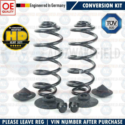 FOR BMW E61 ESTATE TOURING REAR AIR SUSPENSION BAG TO COIL SPRING CONVERSION KIT