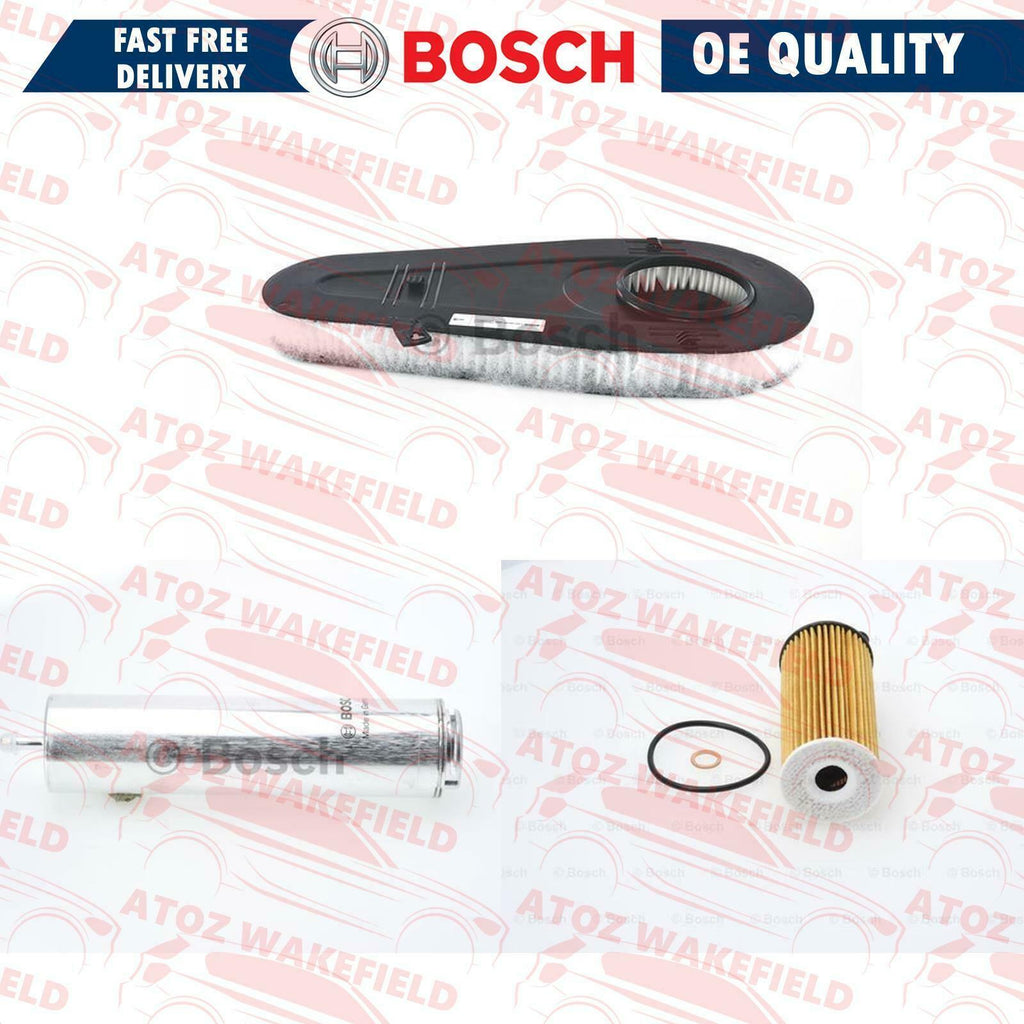 FOR BMW F07 F10 F11 520d 10-16 BOSCH OIL AIR DIESEL FUEL FILTER SERVICE KIT