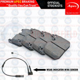 FOR MINI JOHN COOPER WORKS F54 F60 DRILLED FRONT BRAKE DISCS APEC PADS SENSOR