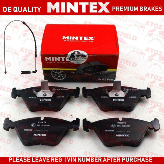 FOR BMW M3 3.2 E46 CSL Z4M E85 E86 FRONT MINTEX BRAKE PADS WIRE SENSOR PREMIUM