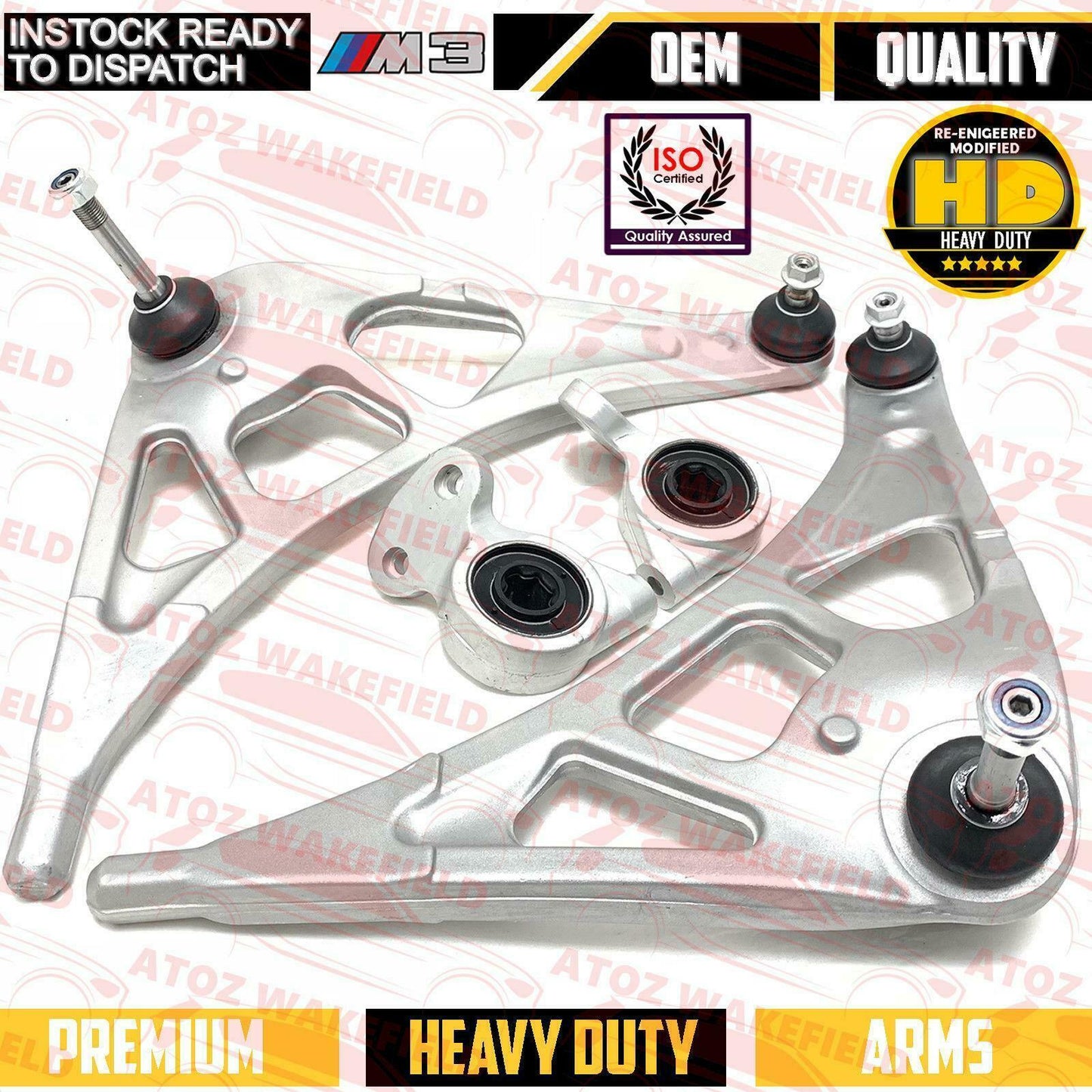 FOR BMW M3 CSL FRONT LOWER LEFT RIGHT SUSPENSION WISHBONE CONTROL ARMS BUSHES HD