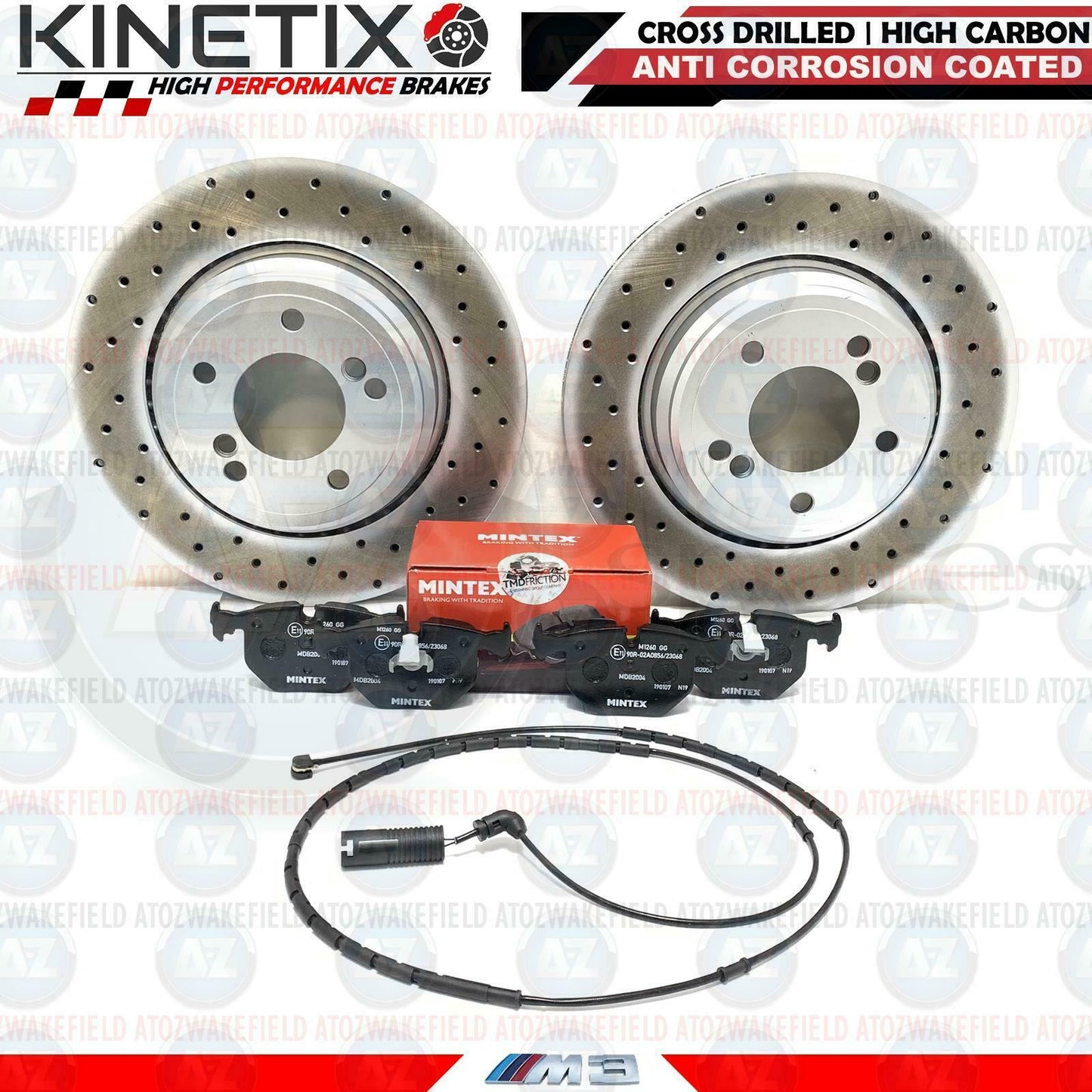 FOR BMW Z4 M E85 E86 Z4M 2006-2008 DRILLED REAR BRAKE DISCS BRAKE PARKING HAND BRAKE SHOES SET 328mm