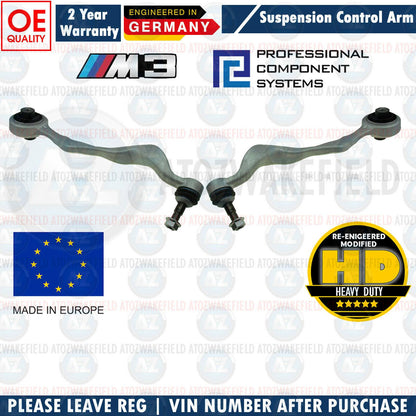 FOR BMW M3 E90 E92 E93 FRONT LOWER FRONT SUSPENSION WISHBONE CONTROL ARMS PAIR