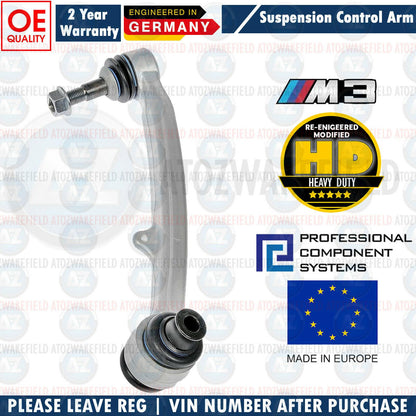FOR BMW M3 E90 E92 E93 FRONT LOWER REAR SUSPENSION WISHBONE CONTROL ARMS PAIR